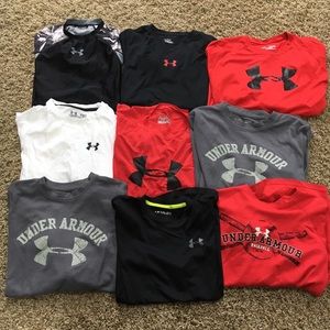 Lot of barely worn under armour youth medium tees